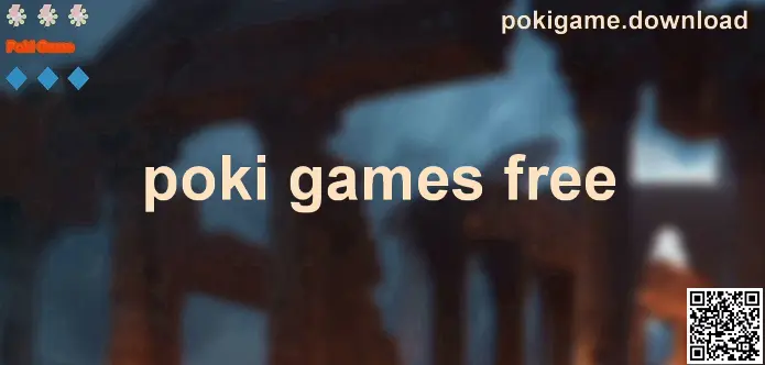 Poki Game hero visual on pokigame.download showing a games-free themed banner