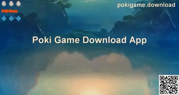 Poki Game download app banner on pokigame.download